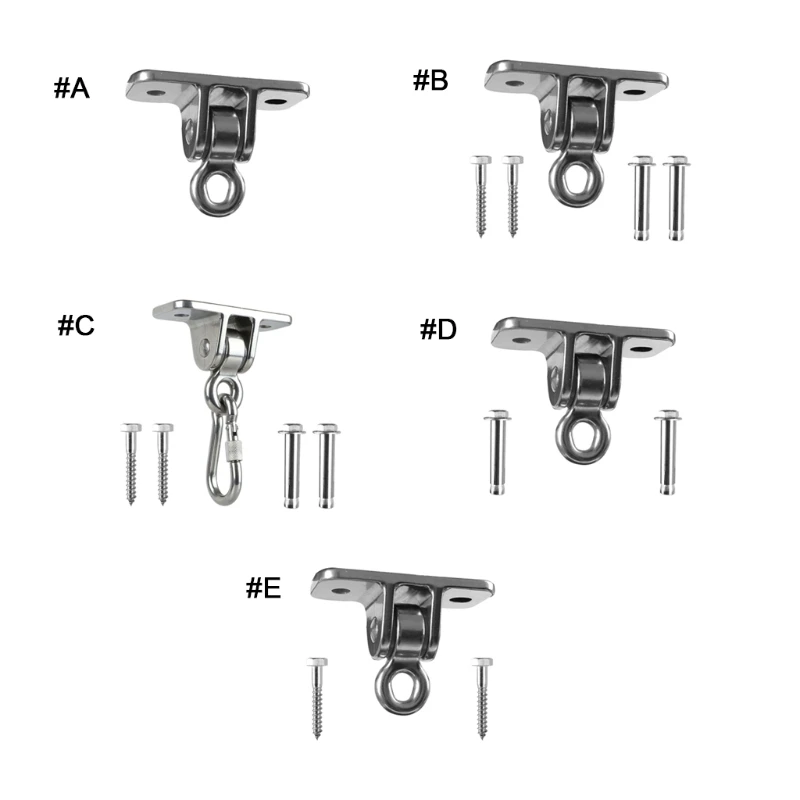 Durable Stainless Steel Swing Hook Hangers 850Kg Heavy Duty Fixed Buckle for Yoga Swing Trapeze Hammock
Durable Stainless Steel Swing Hook Hangers 850Kg Heavy Duty Fixed Buckle for Yoga Swing Trapeze Hammock