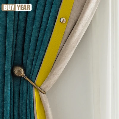 High-grade Chenille Lace Stitching Thickening Blackout Curtains for Living Room and Bedroom Finished Products Customization
High-grade Chenille Lace Stitching Thickening Blackout Curtains for Living Room and Bedroom Finished Products Customization