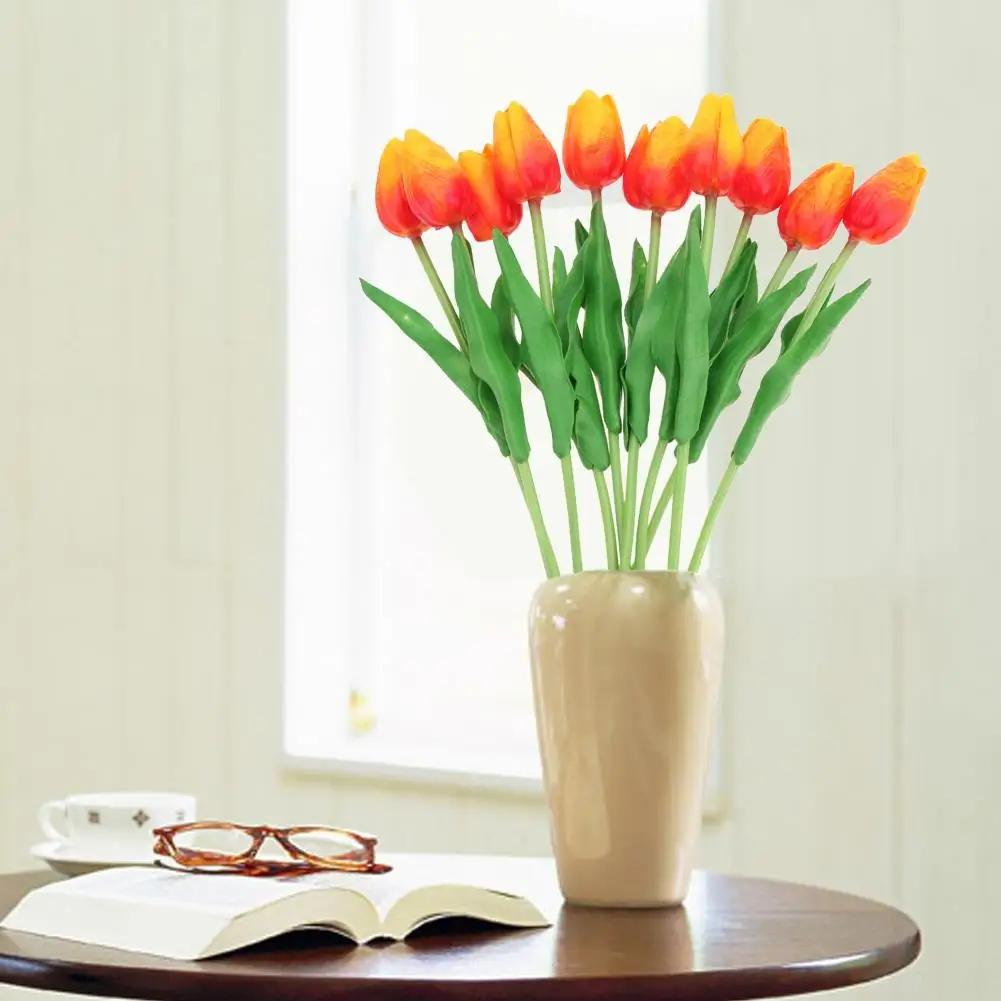 

Тюльпан, искусственный цветок на ощупь, искусственный букет, искусственный цветок для свадебного украшения, цветы, украшение для дома, 10 шт.