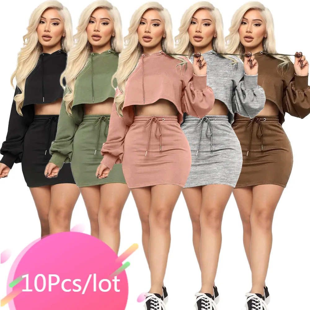 Wholesale Item In Bulk Women 2 Piece Set Long Sleeve Crop Hoodies Tops and Mini Skirt Autumn Winter Casual Tracksuit Outfits
Wholesale Item In Bulk Women 2 Piece Set Long Sleeve Crop Hoodies Tops and Mini Skirt Autumn Winter Casual Tracksuit Outfits