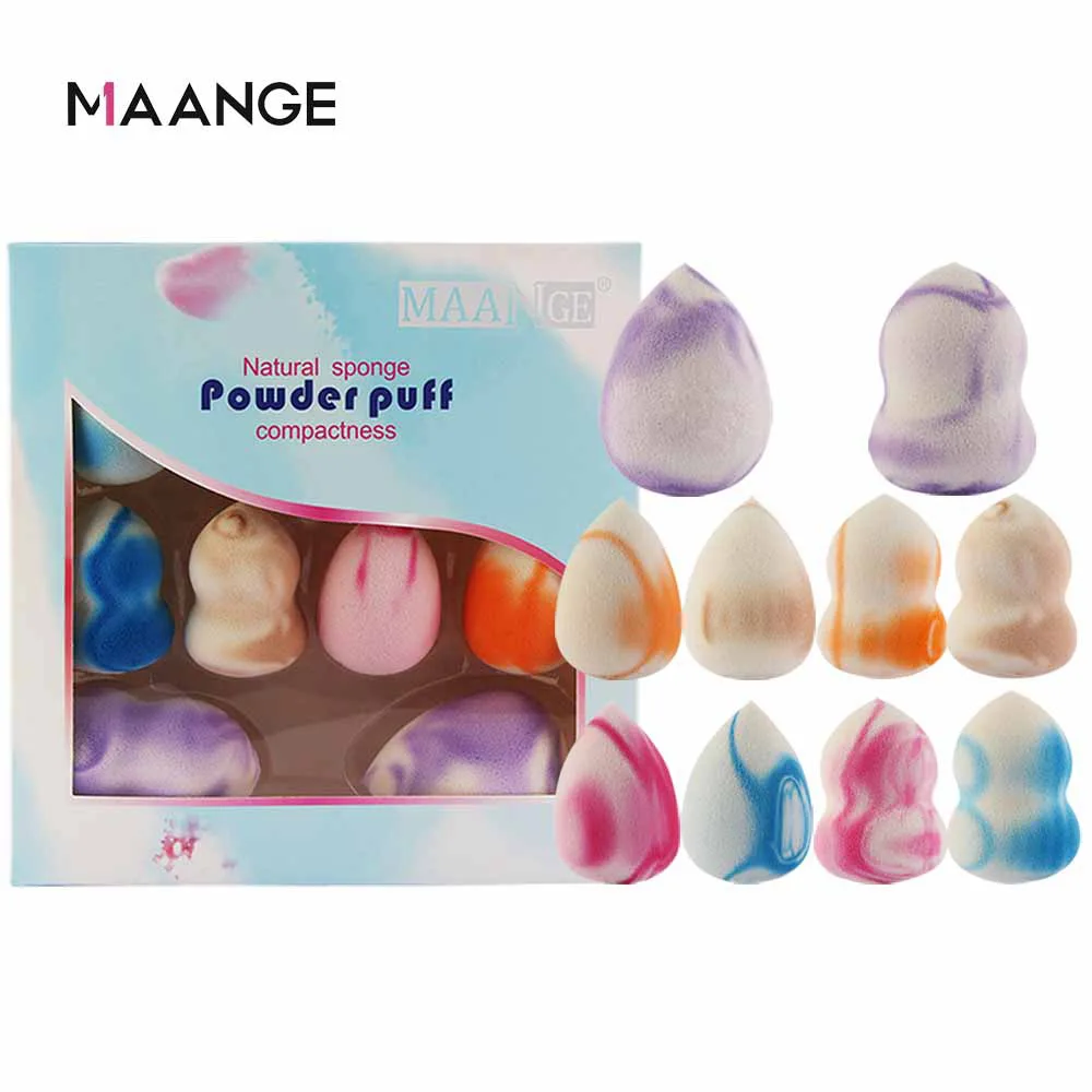 10 Boxed Colored Drop Gourd Powder Puffs Dry and Wet Beauty Tools
10 Boxed Colored Drop Gourd Powder Puffs Dry and Wet Beauty Tools