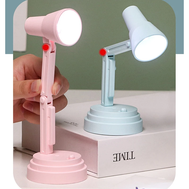 Складная Настольная мини-лампа регулируемый прикроватный светильник с