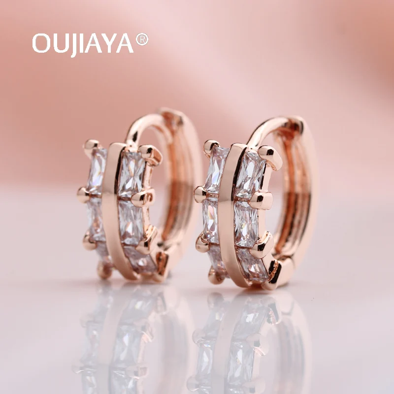 OUJIAYA New Arrivals Rectangle 585 Rose Gold Drop Earrings Round White Natural Zircon Earrings Luxury Wedding Jewelry hot A237
OUJIAYA New Arrivals Rectangle 585 Rose Gold Drop Earrings Round White Natural Zircon Earrings Luxury Wedding Jewelry hot A237