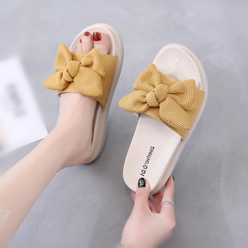 Female Shoes Slippers Casual Slides Summer Clogs Woman Butterfly-Knot Platform Med 2021 Luxury Beach Soft Flat PU Fabric Butterf
Female Shoes Slippers Casual Slides Summer Clogs Woman Butterfly-Knot Platform Med 2021 Luxury Beach Soft Flat PU Fabric Butterf