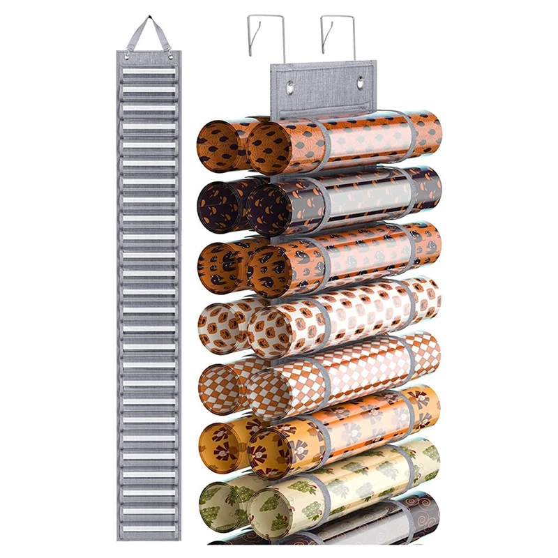 Vinyl Roll Holder with 52 Compartments, Vinyl Organizer Storage Rack Wall Mount Clear Vinyl Hanging Bag with Door Hooks
Vinyl Roll Holder with 52 Compartments, Vinyl Organizer Storage Rack Wall Mount Clear Vinyl Hanging Bag with Door Hooks