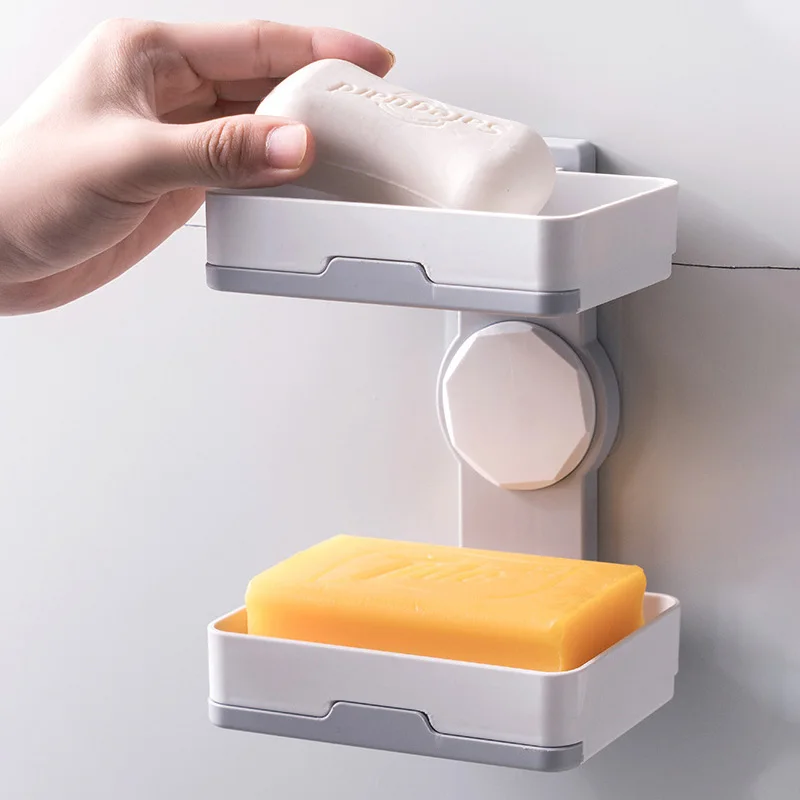 Double Layers Soap Box Wall Mounted Soap Dish Suction Holder For Kitchen Sponges Storage Basket Soap Box Bathroom Accessories
Double Layers Soap Box Wall Mounted Soap Dish Suction Holder For Kitchen Sponges Storage Basket Soap Box Bathroom Accessories