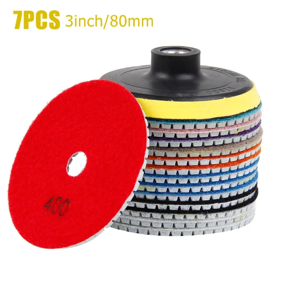 7Pcs 80mm Dry Polishing Pad 3 Inch Sharp Type Diamond Polishing Pads For Granite Marble Sanding Disc Stone
7Pcs 80mm Dry Polishing Pad 3 Inch Sharp Type Diamond Polishing Pads For Granite Marble Sanding Disc Stone