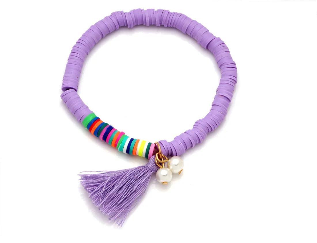 Boho Multicolor Polymer Clay Heishi Beads Olivet Tassels Zinc Alloy Starfish Stretch Bracelet Women Pretty Cute Jewelry Present
Boho Multicolor Polymer Clay Heishi Beads Olivet Tassels Zinc Alloy Starfish Stretch Bracelet Women Pretty Cute Jewelry Present