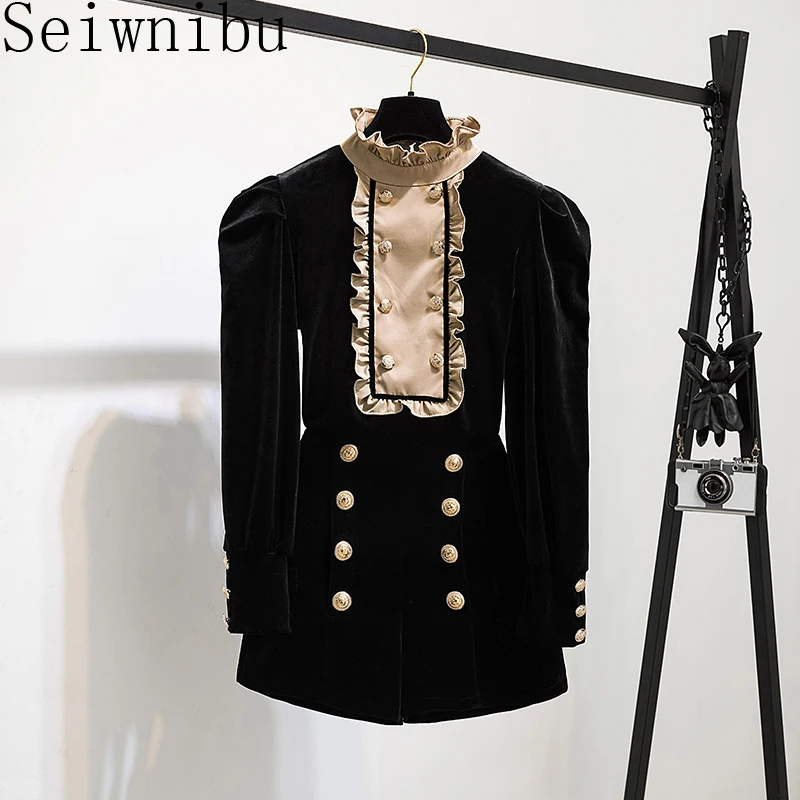 Seiwnibu Suit British wind restoring ancient ways the double-breasted cultivate morality joker velvet coat two-piece + shorts
Seiwnibu Suit British wind restoring ancient ways the double-breasted cultivate morality joker velvet coat two-piece + shorts