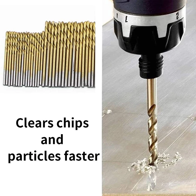 99pcs Titanium HSS Drill Bits Coated 1.5mm - 10mm Stainless Steel HSS High Speed Drill Bit Set For Electrical Wood Drill Tools
99pcs Titanium HSS Drill Bits Coated 1.5mm - 10mm Stainless Steel HSS High Speed Drill Bit Set For Electrical Wood Drill Tools