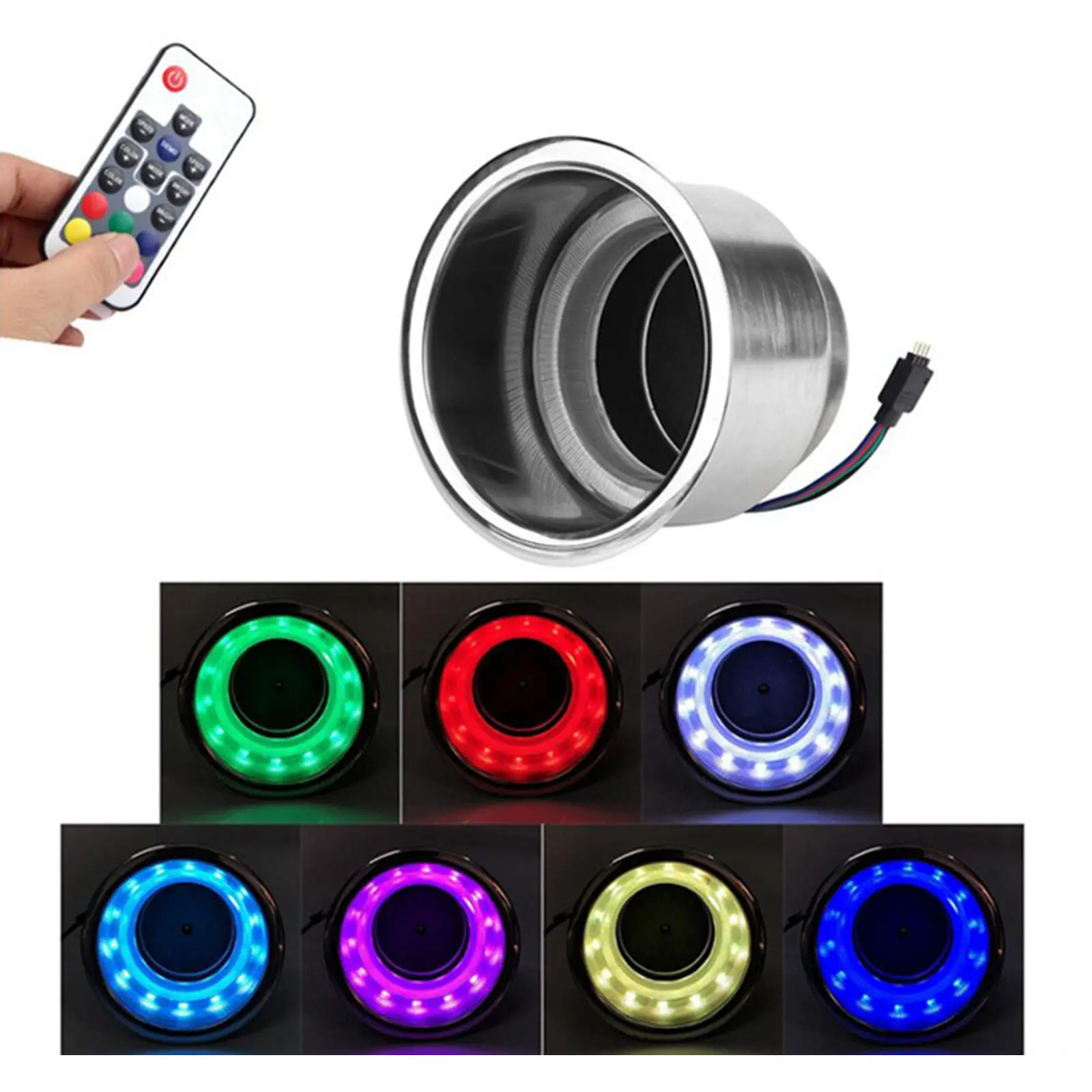 Держатель для кружки напитков из нержавеющей стали RGB, 12 В, 3 Вт, с 14 светодиодный ными лампами
Держатель для кружки напитков из нержавеющей стали RGB, 12 В, 3 Вт, с 14 светодиодный ными лампами