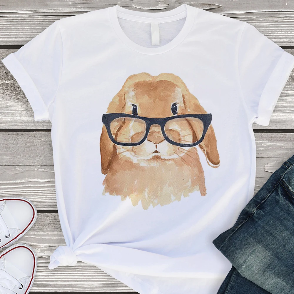 Funny and Cute Rabbit Print Women T-shirts Summer Casual Easy Matching Clothing Korean Trend Harajuku Cartoon Tee shirt
Funny and Cute Rabbit Print Women T-shirts Summer Casual Easy Matching Clothing Korean Trend Harajuku Cartoon Tee shirt