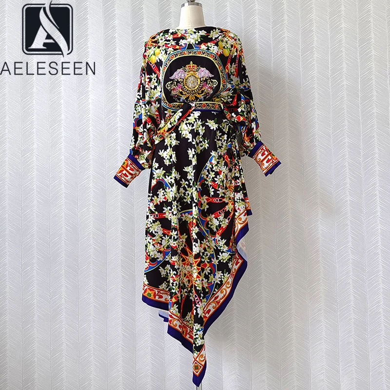 AELESEEN Runway Fashion 2 Pieces Sets 2021 Designer Lantern Sleeve Beading Blouse+ Irregular Skirt Vintage Flower Print Sets 
AELESEEN Runway Fashion 2 Pieces Sets 2021 Designer Lantern Sleeve Beading Blouse+ Irregular Skirt Vintage Flower Print Sets
