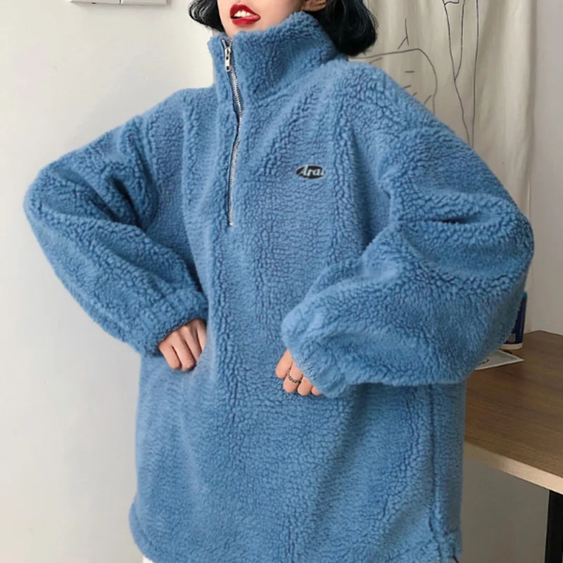 Winter Outwear Faux Wool Fur Sweatshirt Women Loose Streetwear Warm Pullover Casual Oversize Coat Fashion Female Thick Overcoat
Winter Outwear Faux Wool Fur Sweatshirt Women Loose Streetwear Warm Pullover Casual Oversize Coat Fashion Female Thick Overcoat