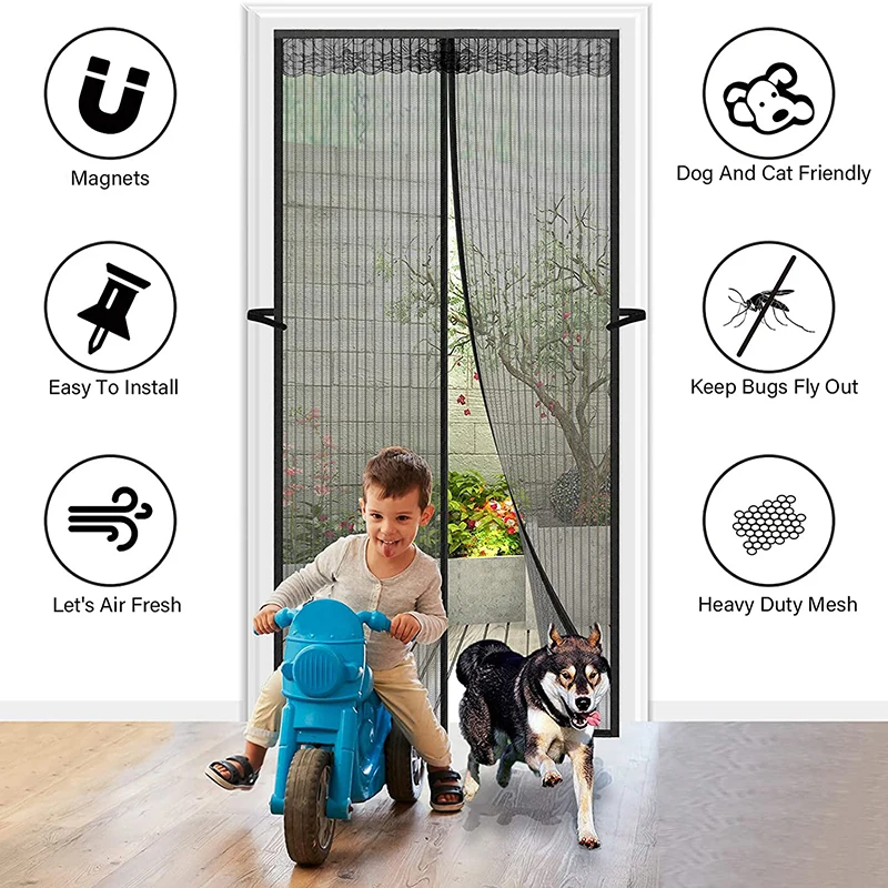 Summer Anti-mosquito Nets Insect Fly Bug Curtains Velcros Magnetic Screen Mesh Automatic Closing Window Screen Home Door Curtain
Summer Anti-mosquito Nets Insect Fly Bug Curtains Velcros Magnetic Screen Mesh Automatic Closing Window Screen Home Door Curtain