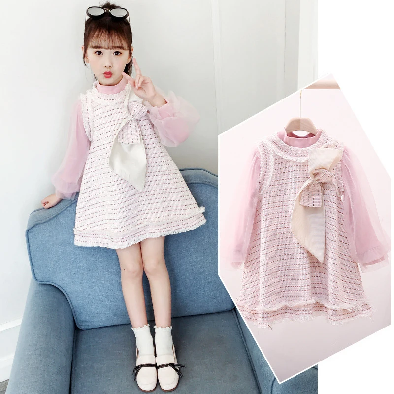 Fashion Girls Clothing Sets Cotton Long Sleeve T-Shirts And Bow Vest Dresses Boutique Girls Outfits Kids 2 Pcs Sets
Fashion Girls Clothing Sets Cotton Long Sleeve T-Shirts And Bow Vest Dresses Boutique Girls Outfits Kids 2 Pcs Sets