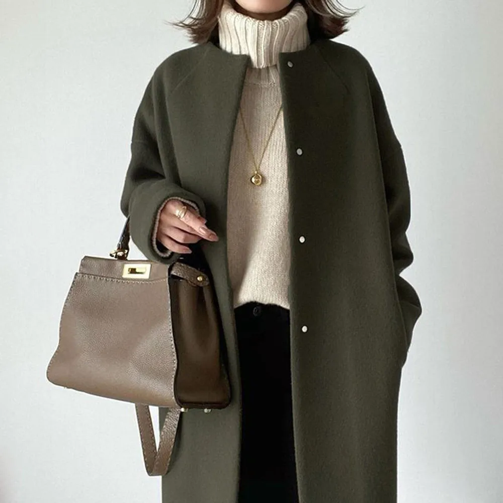 Pocket Regular Single-Breasted Straight Long Women's Overcoat Solid Color Casual Office Business High Quality Female Clothing
Pocket Regular Single-Breasted Straight Long Women's Overcoat Solid Color Casual Office Business High Quality Female Clothing