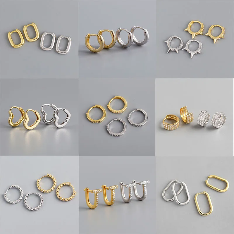 Aide 925 Sterling Silver French Punk Hip-Hop Geometric Small Hoop Earrings for Women Gold Silver Huggie Earrings Party Jewelry
Aide 925 Sterling Silver French Punk Hip-Hop Geometric Small Hoop Earrings for Women Gold Silver Huggie Earrings Party Jewelry