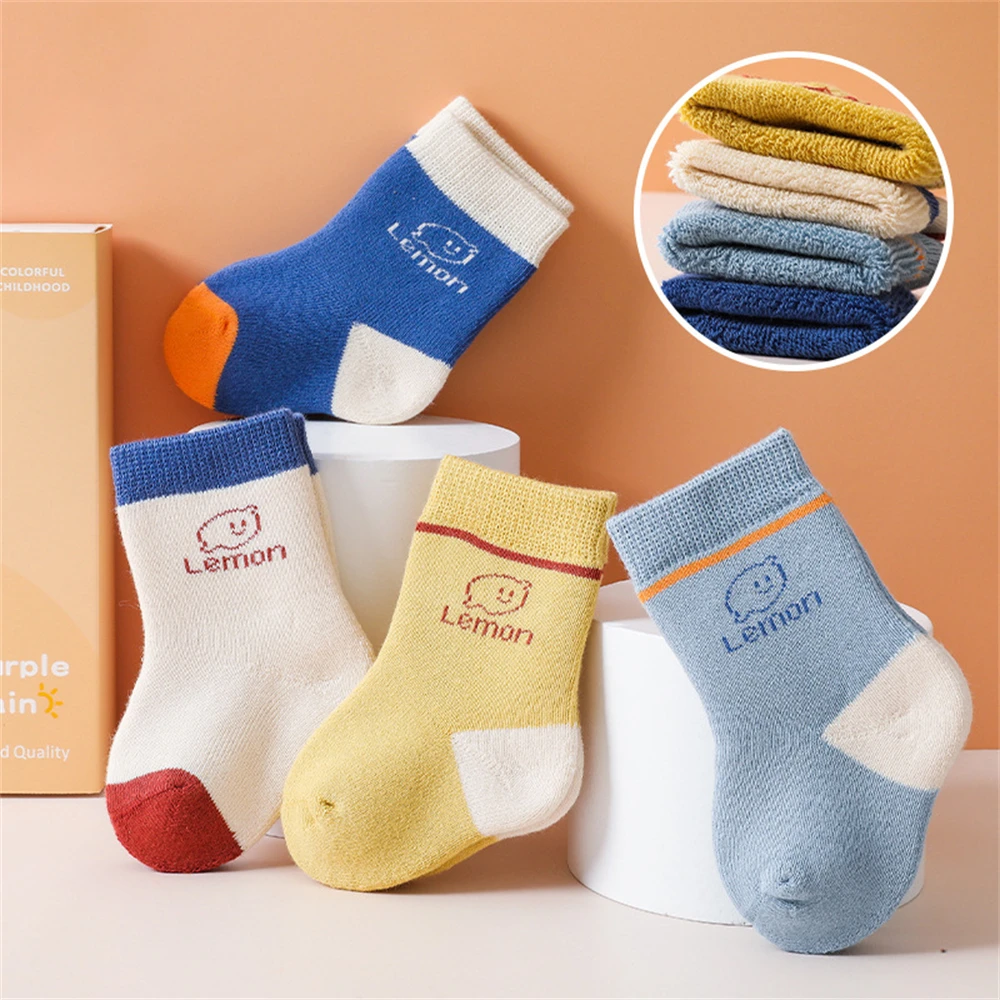 Terry Thickened Baby Socks Autumn and Winter New Cartoon Letters Color Blocking Children's Socks Korean Newborn Baby Socks Leg
Terry Thickened Baby Socks Autumn and Winter New Cartoon Letters Color Blocking Children's Socks Korean Newborn Baby Socks Leg
