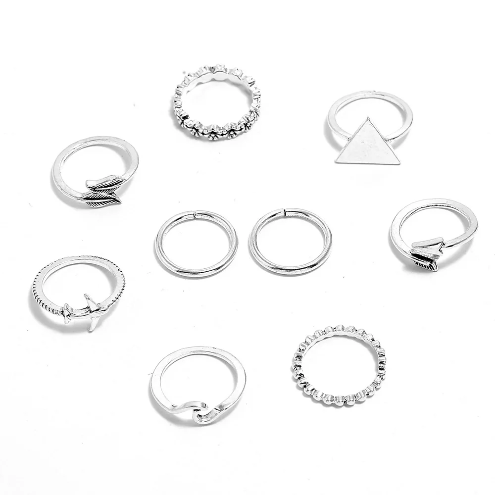 Retro Style Geometric Irregular Flower Leaf Feather Triangle Ring for Women Fine 8-Piece Combination Jewelry Gifts Free Shipping 
Retro Style Geometric Irregular Flower Leaf Feather Triangle Ring for Women Fine 8-Piece Combination Jewelry Gifts Free Shipping