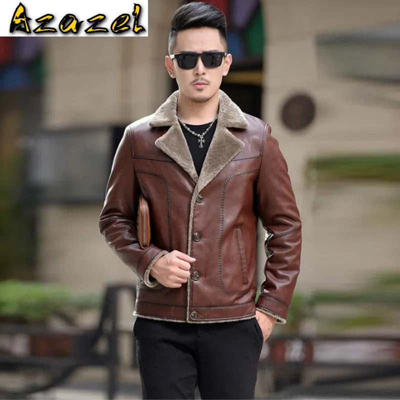 Winter new leather clothes Men shorts suit lapels Slim Winter Fashion Motorcycle Jacket Fur one plus velvet Casual Outerwear
Winter new leather clothes Men shorts suit lapels Slim Winter Fashion Motorcycle Jacket Fur one plus velvet Casual Outerwear
