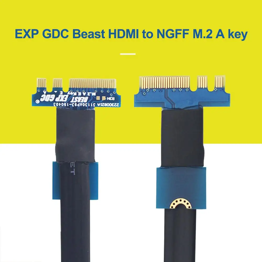 Кабель V8.0 EXP GDC Beast HDMI к NGFF M.2 A/E Key 27 см внешняя видеокарта PCI-E отдельный кабель