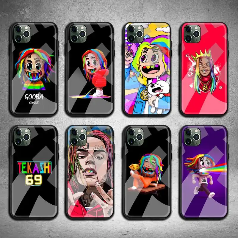 Чехол Rapper 6ix9ine для телефона с закаленным стеклом iPhone 11 Pro XR XS MAX 8X7 6S 6 Plus SE 2020 |