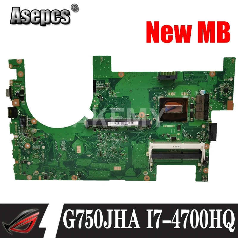 Akemy G750JH материнская плата I7-4700HQ CPU для For Asus G750J ноутбука 100% протестированная
