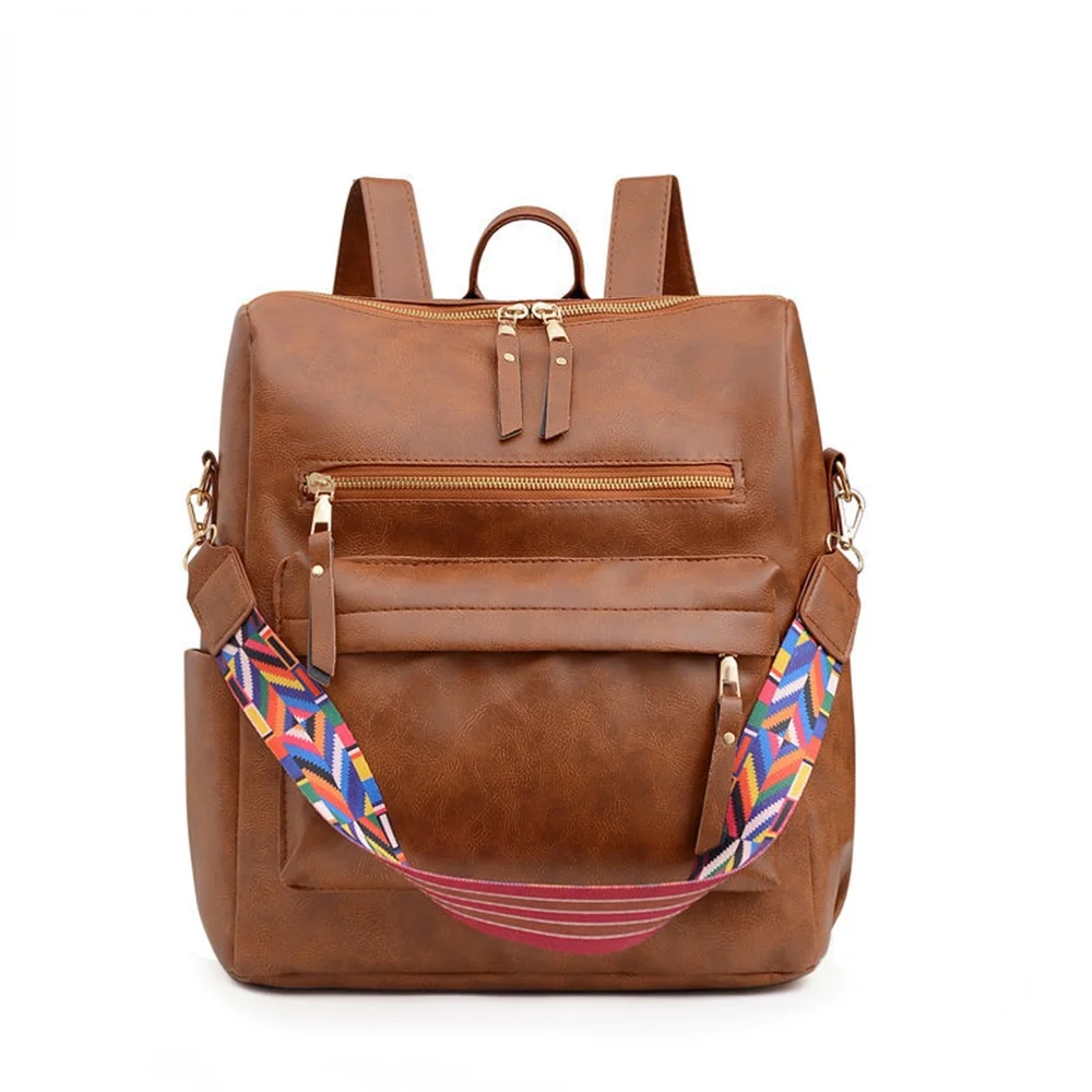 Повседневный однотонный Универсальный женский рюкзак, Удобная дорожная Вместительная женская сумка на плечо, подходит для ноутбука 
Повседневный однотонный Универсальный женский рюкзак, Удобная дорожная Вместительная женская сумка на плечо, подходит для ноутбука