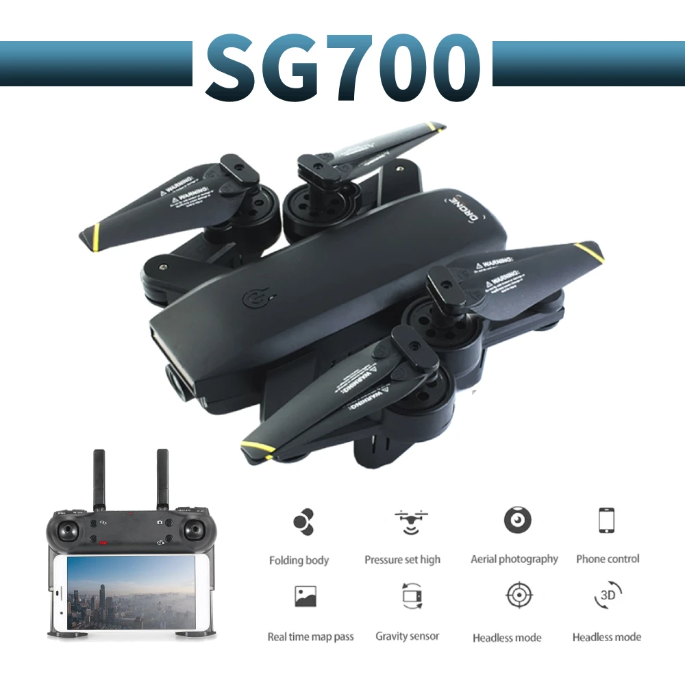 SG700 Профессиональный Дрон для камеры 720p HD WiFi FPV щетка Пропеллер мотора батарея