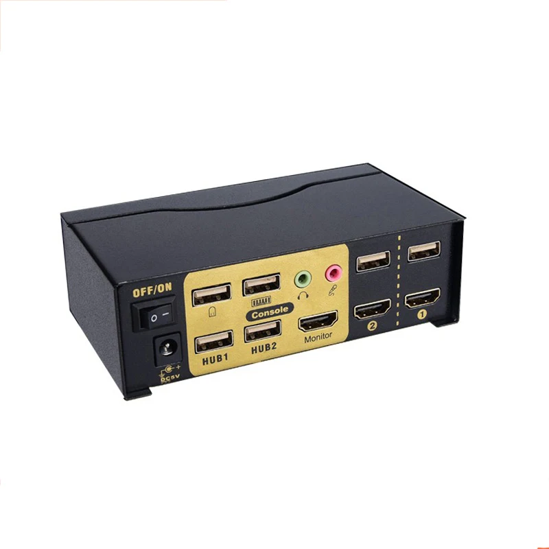 2 порта KVM переключатель HDMI совместимый USB2.0 Mit аудио сплиттер Maus tastatur 4 karat x HD Schalter с