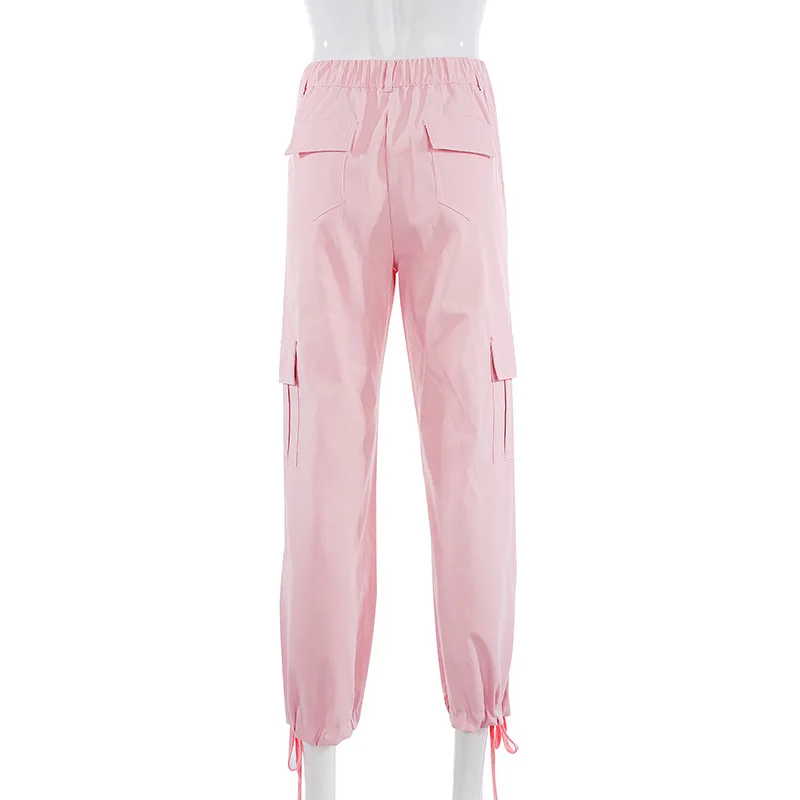 Women's Pants Straight High Waist Cargo Pants Drawstring Beam Pants Women's Pant Hip Hop White Cool Cargo Pant Streetwear Female
Women's Pants Straight High Waist Cargo Pants Drawstring Beam Pants Women's Pant Hip Hop White Cool Cargo Pant Streetwear Female
