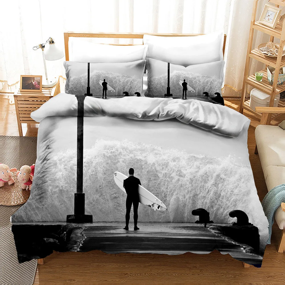 Beach Surfing Bedding Set Scenery Comforter Fashion Modern 3D Print Luxury Duvet Cover Set Home Textile Queen King Single Size 
Beach Surfing Bedding Set Scenery Comforter Fashion Modern 3D Print Luxury Duvet Cover Set Home Textile Queen King Single Size
