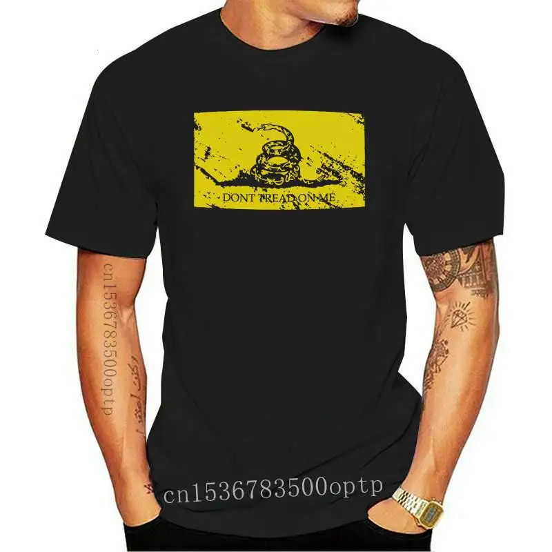 New Cool Slim Fit Letter Printed Classic Gadsden Flag Don Tread On Me Distressed T-shirt
New Cool Slim Fit Letter Printed Classic Gadsden Flag Don Tread On Me Distressed T-shirt