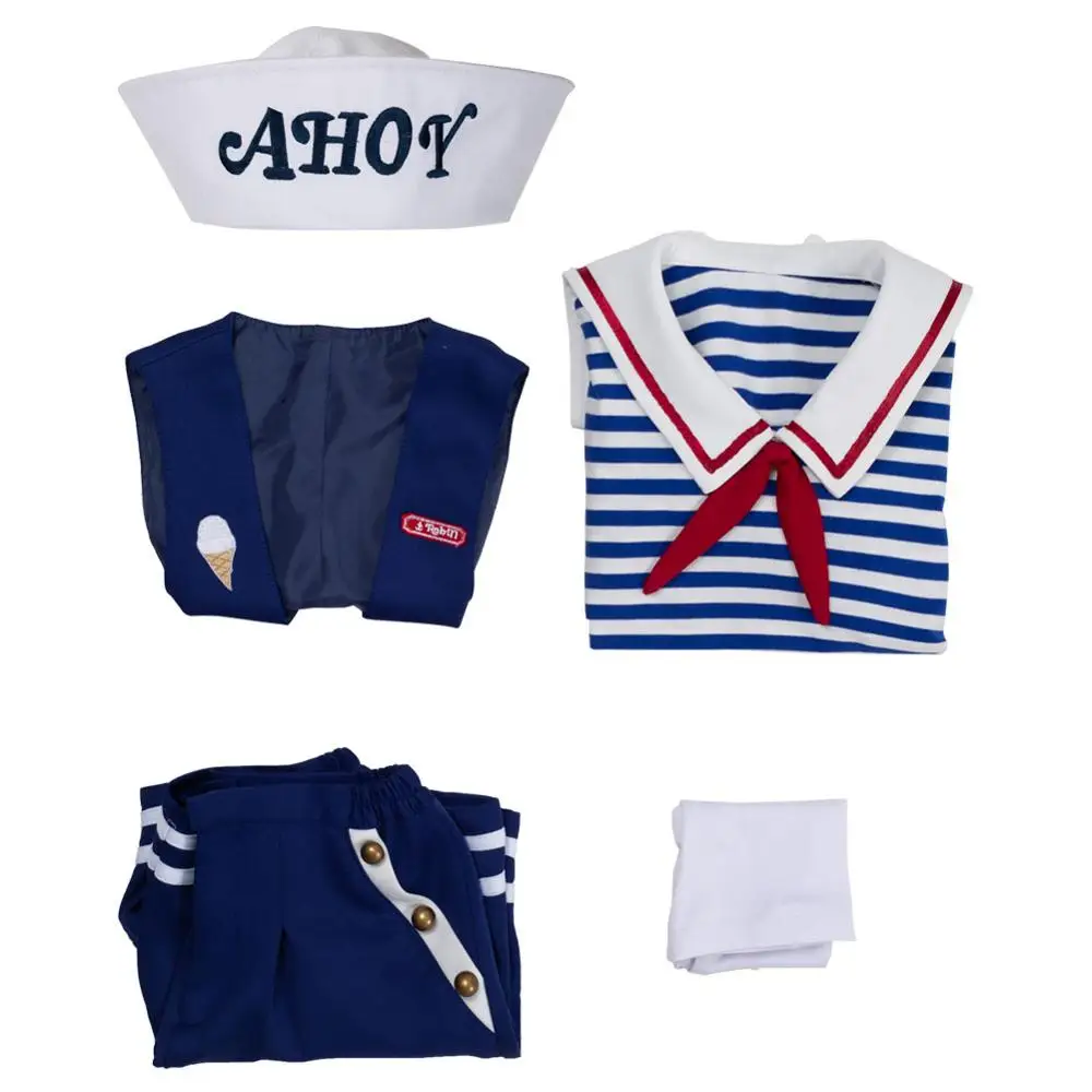Stranger Cosplay Things 3 Costume Robin Scoops Ahoy Steve Harrington Costume Sailor Uniform For Kids Halloween
Stranger Cosplay Things 3 Costume Robin Scoops Ahoy Steve Harrington Costume Sailor Uniform For Kids Halloween