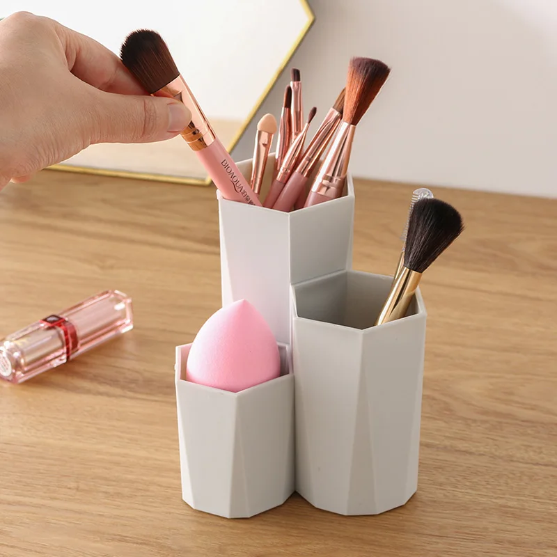 3 Lattices Cosmetic Make-up Brush Storage Box Table Organizer Makeup Nail Polish Cosmetic Holder Make Up Tools Pen Holder Rack
3 Lattices Cosmetic Make-up Brush Storage Box Table Organizer Makeup Nail Polish Cosmetic Holder Make Up Tools Pen Holder Rack