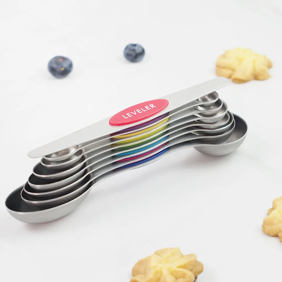 Stainless Steel Dual Sided Teaspoon for Sugar Salt Measuring Flour Oil Soy Sauce 5 / 6 Pcs Magnetic Measuring Spoons
Stainless Steel Dual Sided Teaspoon for Sugar Salt Measuring Flour Oil Soy Sauce 5 / 6 Pcs Magnetic Measuring Spoons
