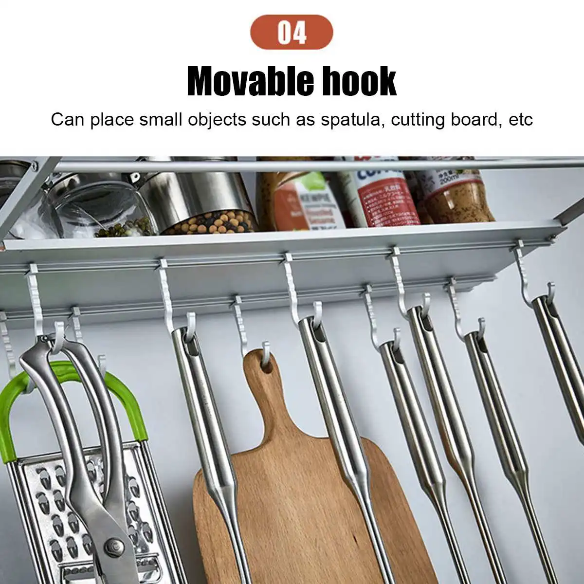 2 Tier Wall-Mounted Microwave Rack Space Aluminum Oven Rack Can Be Used To Hang Cutting Boards, Spoons Or Other Kitchen Utensils
2 Tier Wall-Mounted Microwave Rack Space Aluminum Oven Rack Can Be Used To Hang Cutting Boards, Spoons Or Other Kitchen Utensils
