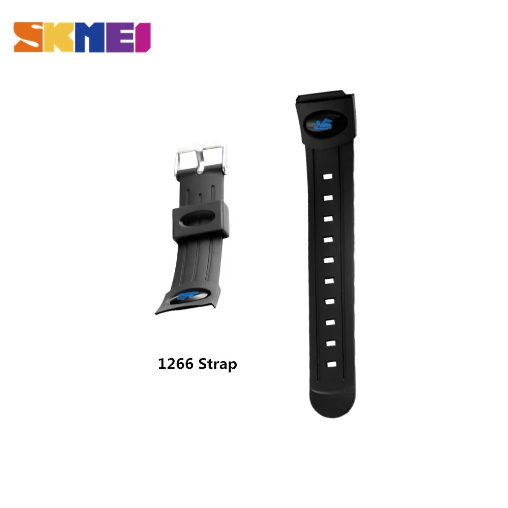 

SKMEI 1266 1548 1068 1258 1219 1251 Brand Original Black Wrist Silicone Strap For Men Watches