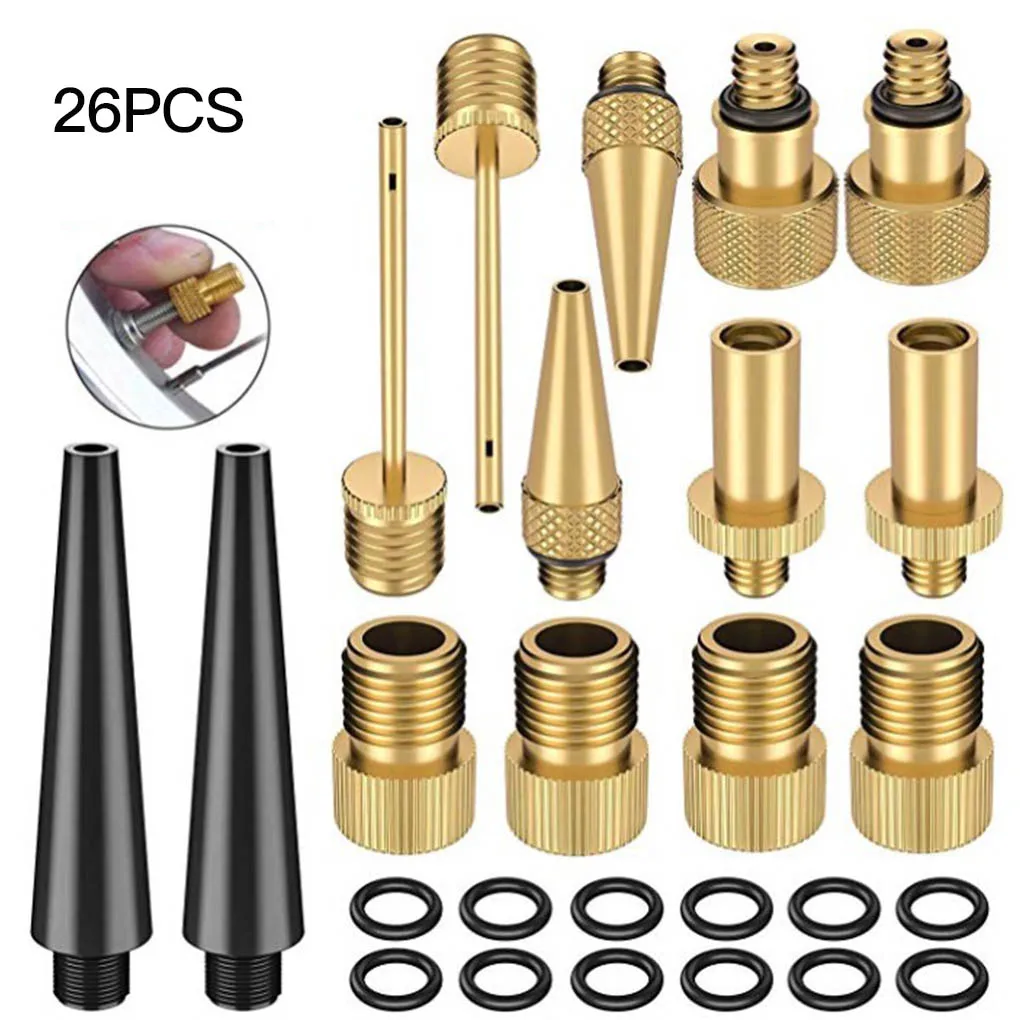 26pcs Copper Bicycle Valve Adapter Set Bike Tire Pump Adapter Kit Inflator Pump Accessory
26pcs Copper Bicycle Valve Adapter Set Bike Tire Pump Adapter Kit Inflator Pump Accessory