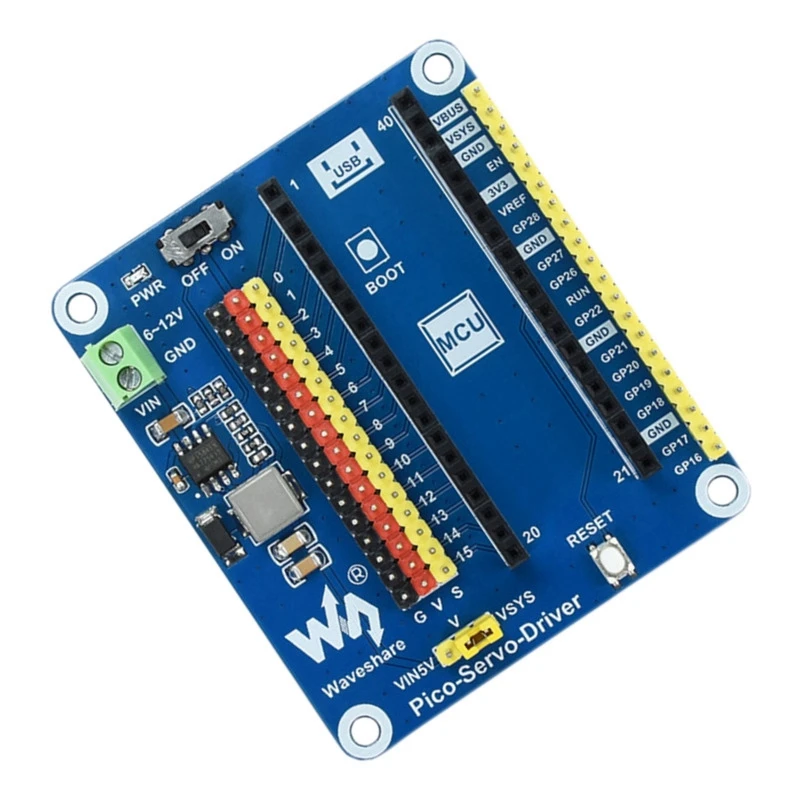 Waveshare Servo Drive Board For Raspberry Pi Pico Expansion Board Module Suitable For Robotic Arm/Hexapod Robot
Waveshare Servo Drive Board For Raspberry Pi Pico Expansion Board Module Suitable For Robotic Arm/Hexapod Robot