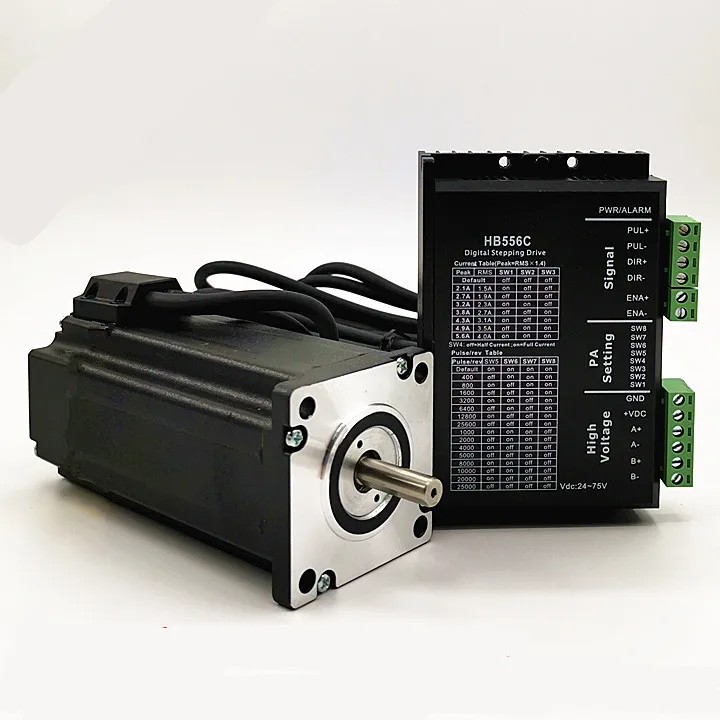 Комплект шагового двигателя Nema 24 60BYG 1.6N.m/1.95N.m/4N.m + Цифровой Драйвер HB556C |