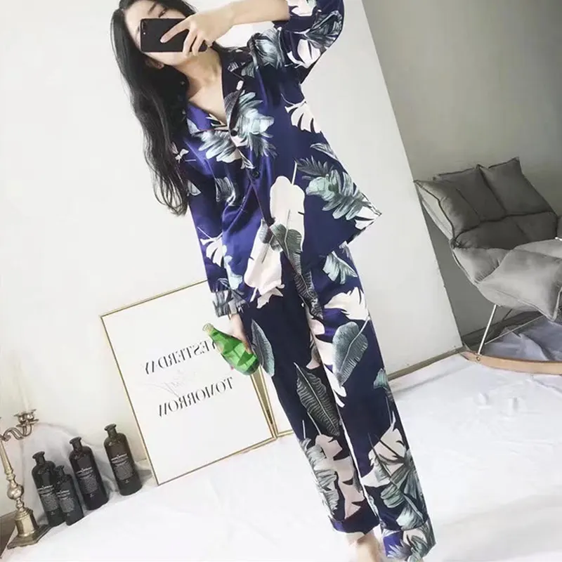2pcs Women Pajamas Set Floral Button-Down Long Sleeve Nightwear Sleepwear Casual T Shirt Pants XRQ88
2pcs Women Pajamas Set Floral Button-Down Long Sleeve Nightwear Sleepwear Casual T Shirt Pants XRQ88
