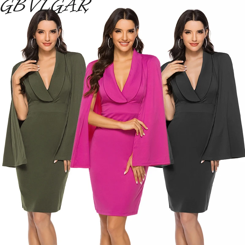 Women Sexy Black Party Slim Mini Dress Elegant V-neck Bat-wing Sleeve Cape Bodycon Dress Autumn Knee Length Dresses Vestidos
Women Sexy Black Party Slim Mini Dress Elegant V-neck Bat-wing Sleeve Cape Bodycon Dress Autumn Knee Length Dresses Vestidos