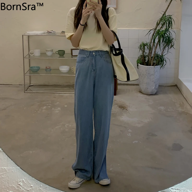 Bornsra 2021 Full Length Button Fly High Jeans Woman High Waist Regular Straight High Street Vintage Streetwear Jeans Women
Bornsra 2021 Full Length Button Fly High Jeans Woman High Waist Regular Straight High Street Vintage Streetwear Jeans Women
