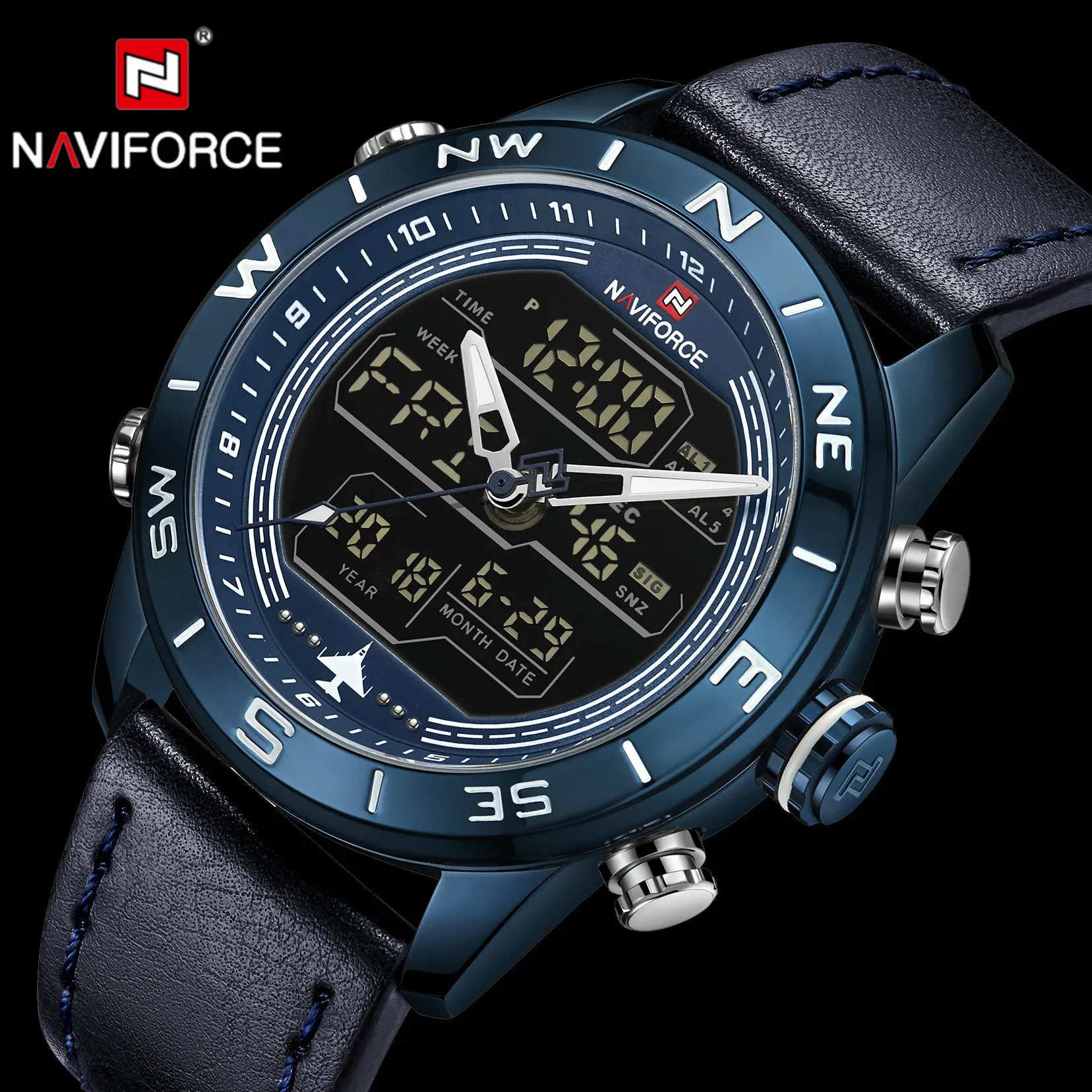 Фото NAVIFORCE Повседневное спортивные часы Для мужчин кварцевые мужские военные s