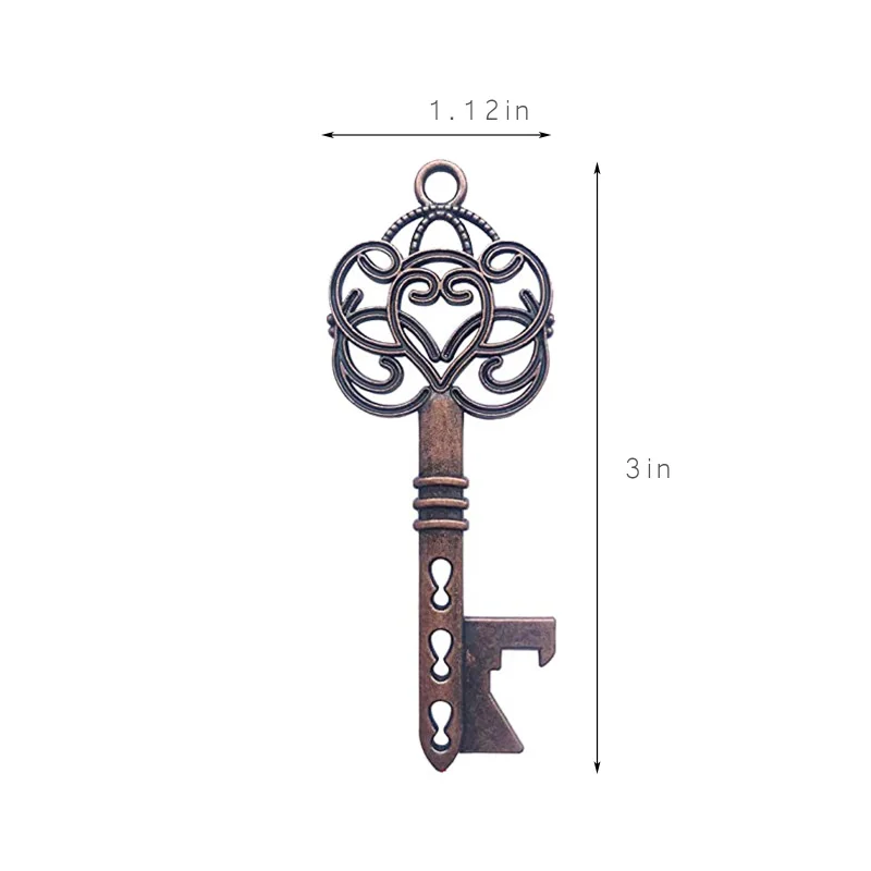 100 PCS Key Bottle Opener Wedding Favors Party Vintage with Card Tag and Chain Corkscrew Key Pendant Creative Gift Wholesale
100 PCS Key Bottle Opener Wedding Favors Party Vintage with Card Tag and Chain Corkscrew Key Pendant Creative Gift Wholesale