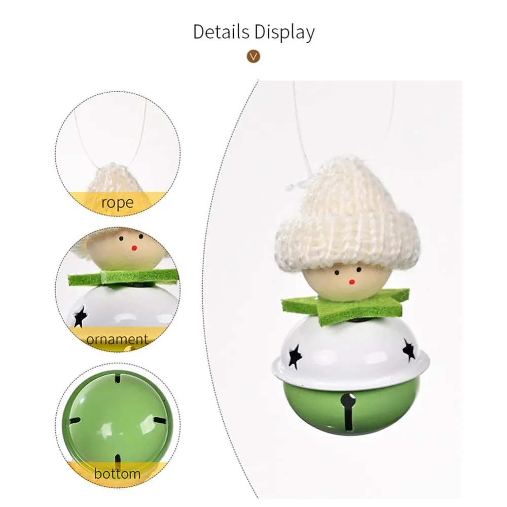 Christmas Knitted Hat Bells Cute Tree Pendant Xams Hanging Ornaments Doll Supplies New Arrival | Дом и сад
