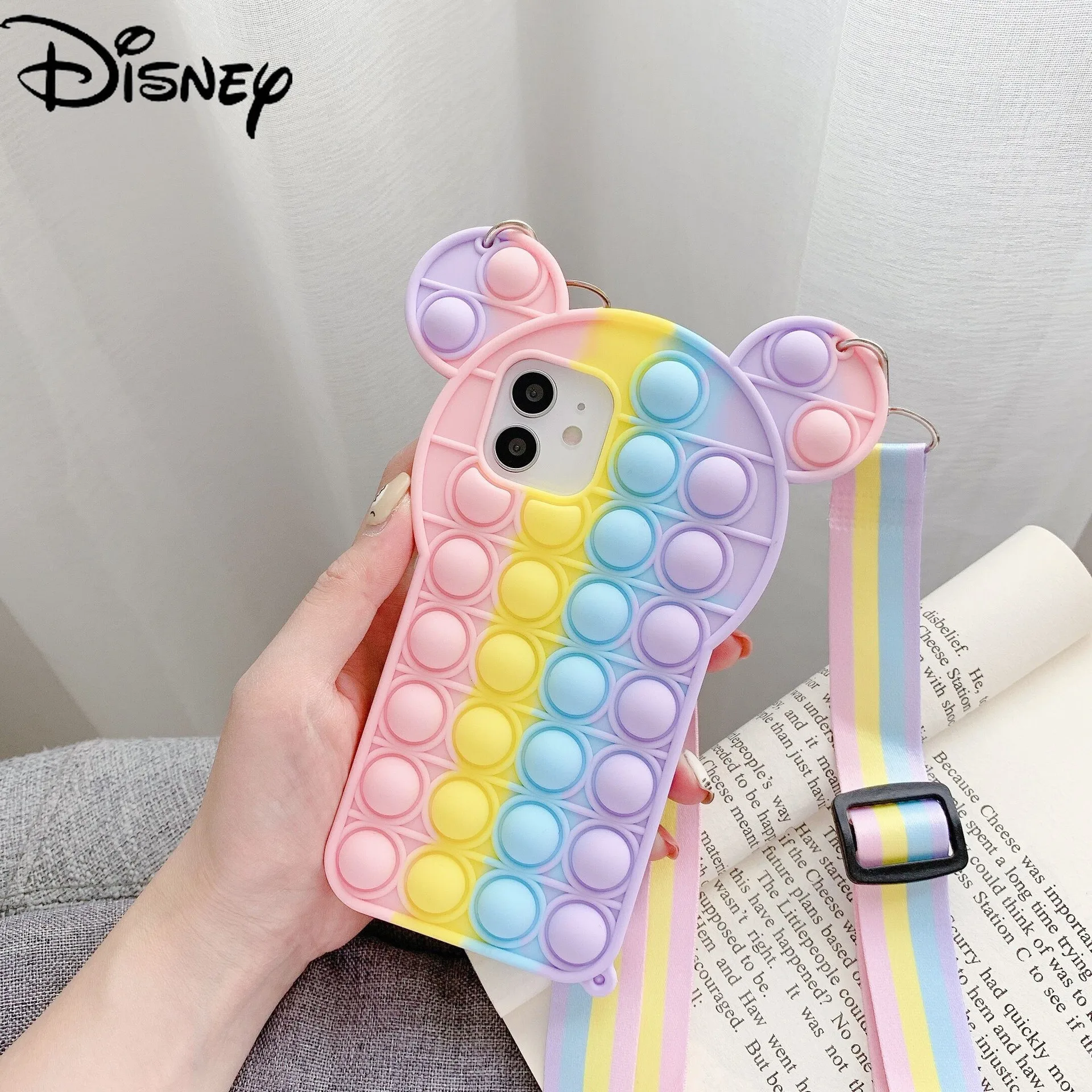 Disney Mickey Mouse for IPhone 7/8P/X/XR/XS/XSMAX/11/12Pro/12mini Decompression Diagonal Lanyard Silicone Phone Case
Disney Mickey Mouse for IPhone 7/8P/X/XR/XS/XSMAX/11/12Pro/12mini Decompression Diagonal Lanyard Silicone Phone Case