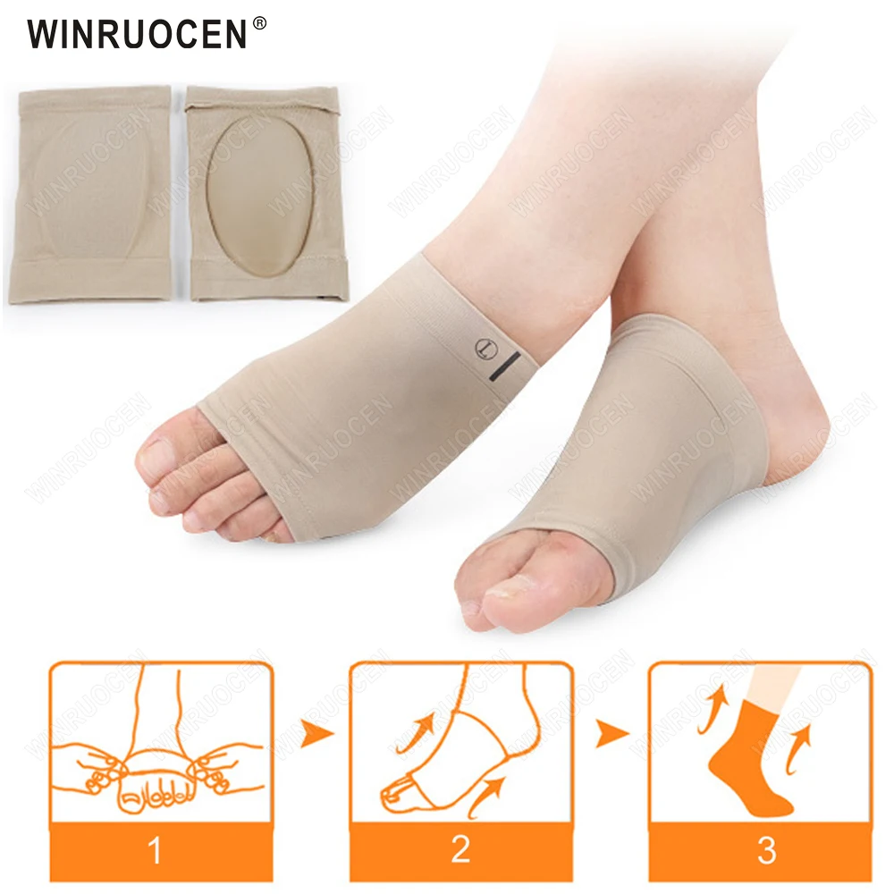 Silicone Arch Support Sleeves Plantar Fasciitis Foot Brace Flat Feet Relieve Comfortable Socks Orthotic Insoles Pads Care 
Silicone Arch Support Sleeves Plantar Fasciitis Foot Brace Flat Feet Relieve Comfortable Socks Orthotic Insoles Pads Care